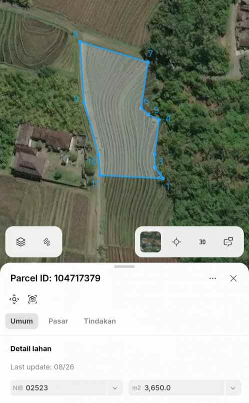 dijual tanah desa lumbung selemadeg