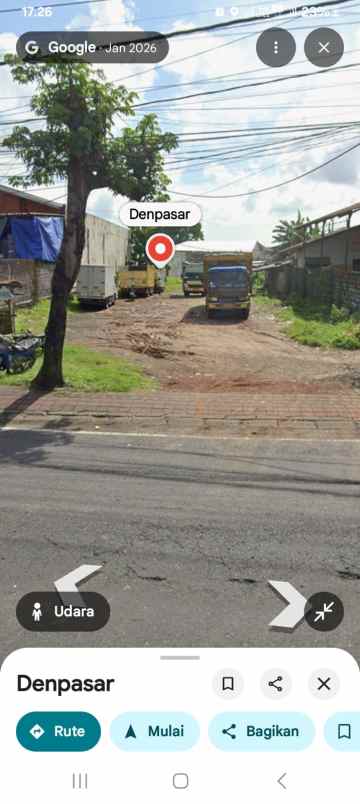 dijual tanah di pinggir jalan buluh indah denpasar