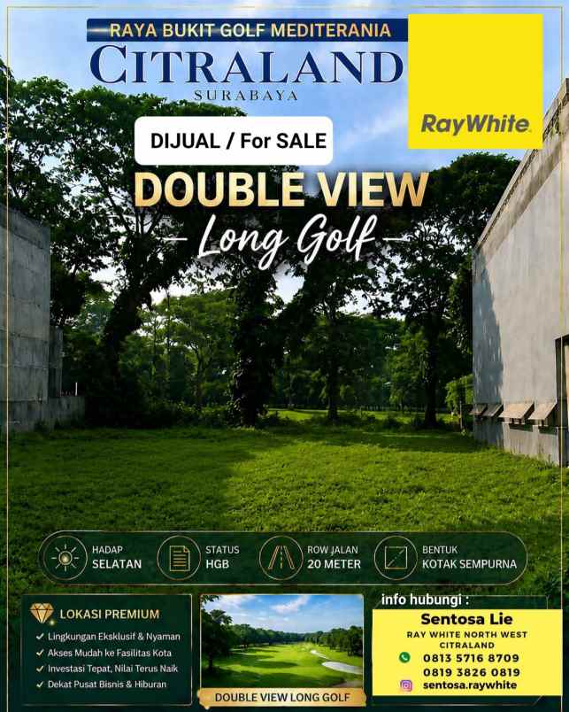 dijual tanah jalan bukit golf