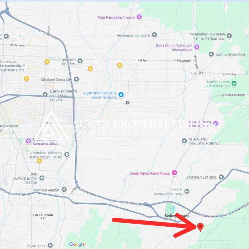 dijual tanah jalan industri gg karya tani