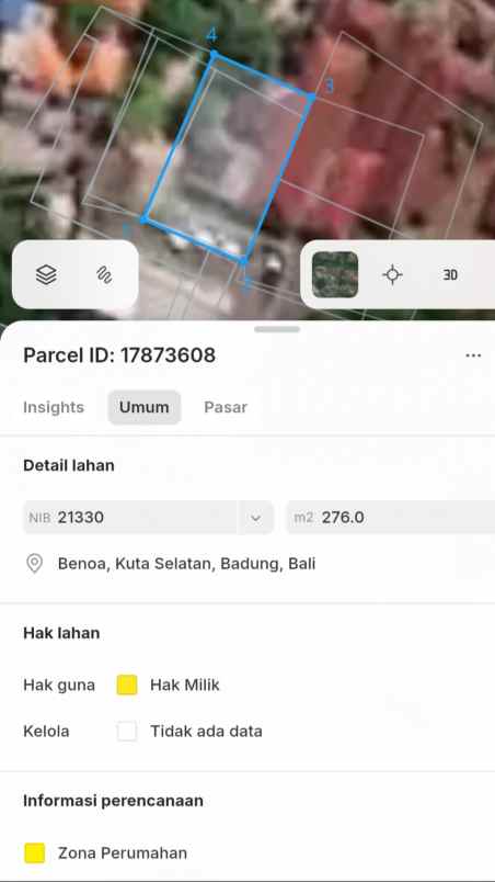 dijual tanah jl bulakan sari