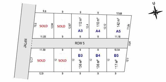 dijual tanah jl cemoro mulyo area sawah