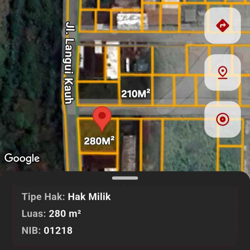 dijual tanah jl langui kauh