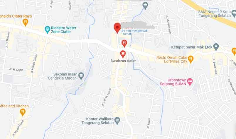 dijual tanah jl palapa serua