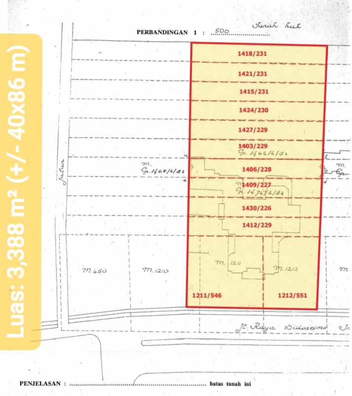 dijual tanah jl sidosermo indah
