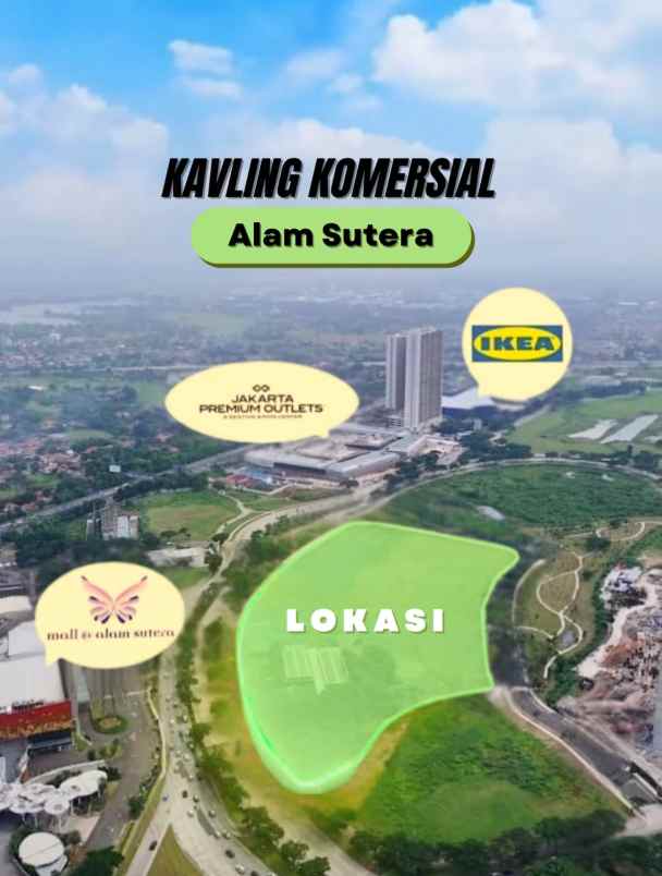 dijual tanah kavling komersial di jalan