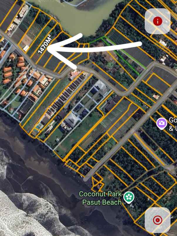 dijual tanah pantai pasut