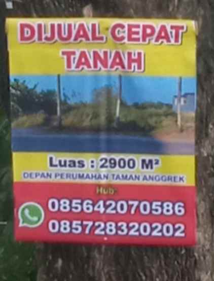 dijual tanah waru baki sukoharjo jawatengh