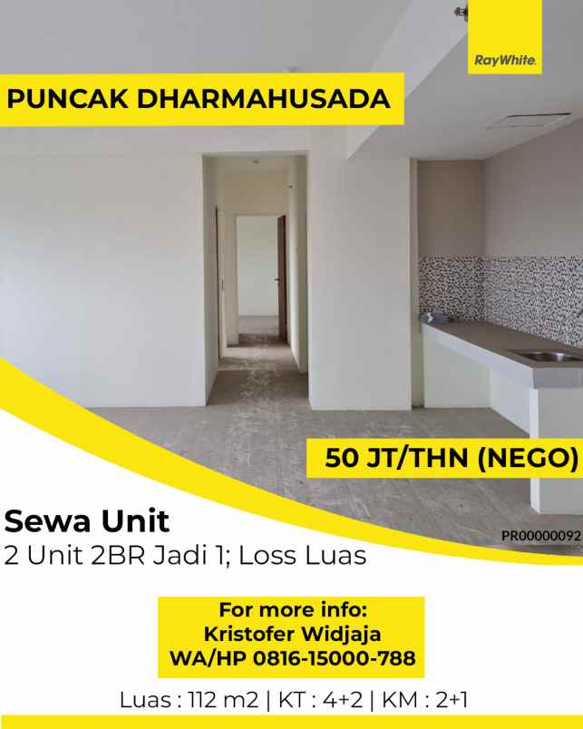 disewakan apartemen puncak dharmahusada