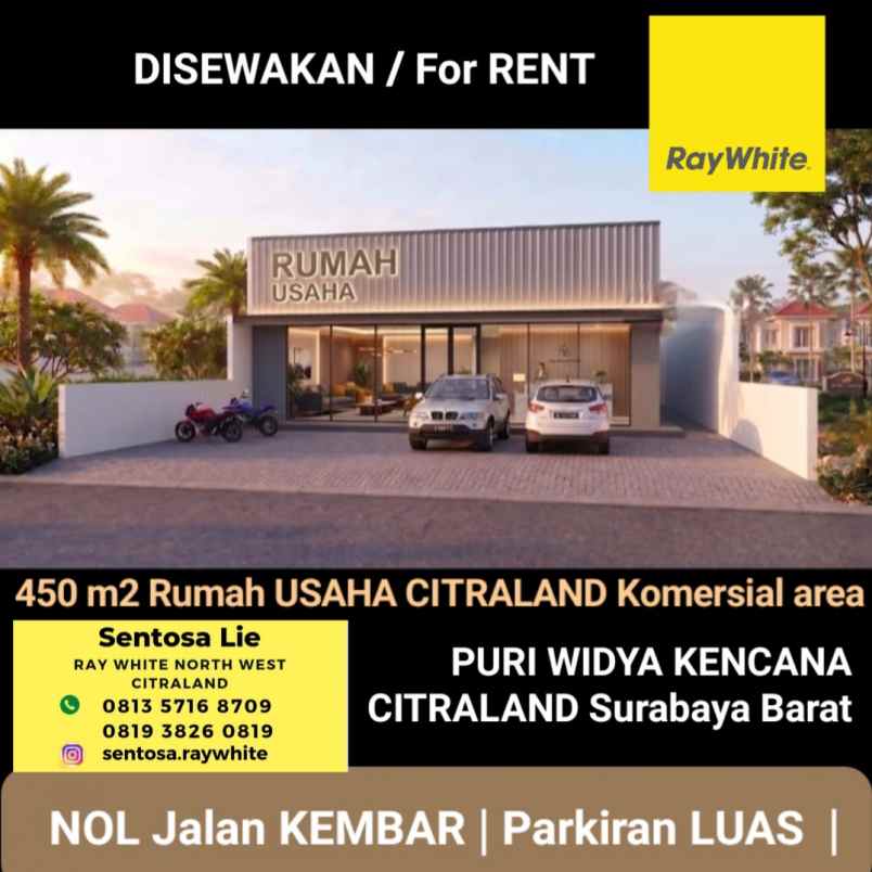 disewakan ruko gudang kantor jalan puri widya kencana