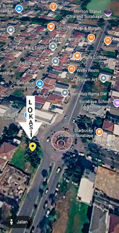 disewakan tanah jalan royal park citraland