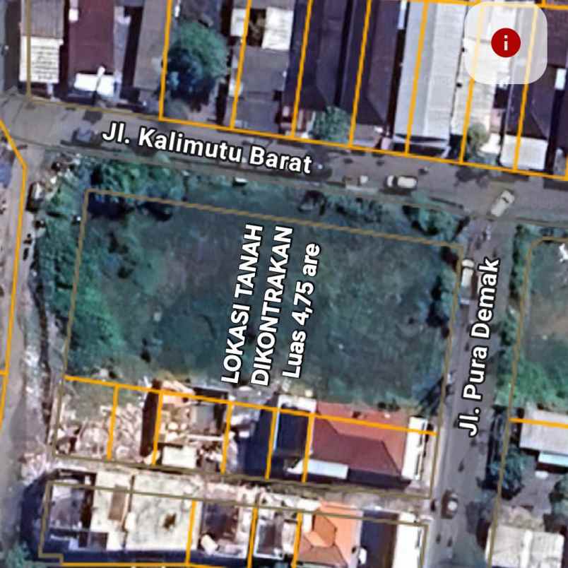 disewakan tanah pemecutan klod