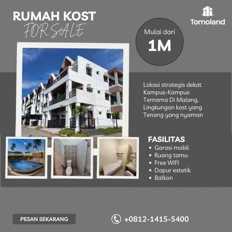 hub rumah kost furnish malang potensi tinggi