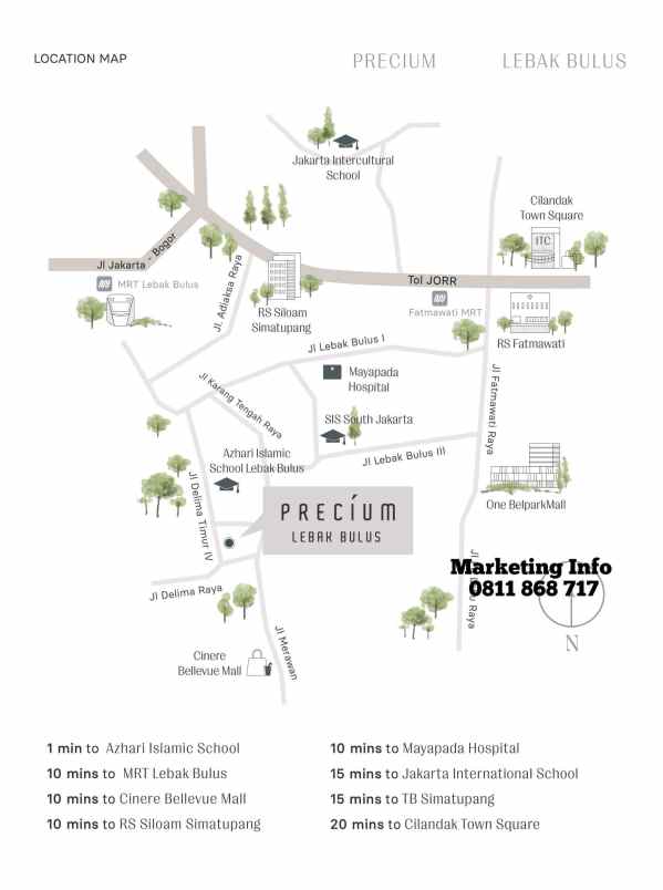 precium lebak bulus jakarta selatan
