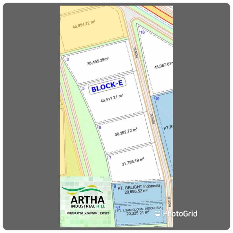 premium tanah industri artha hill 30000 m karawang