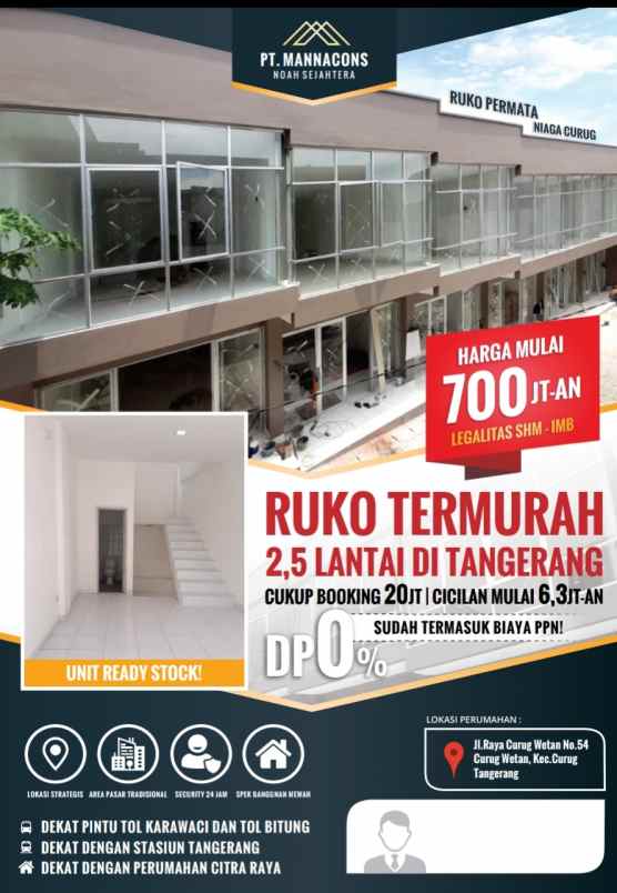 ruko gudang kantor curug wetan