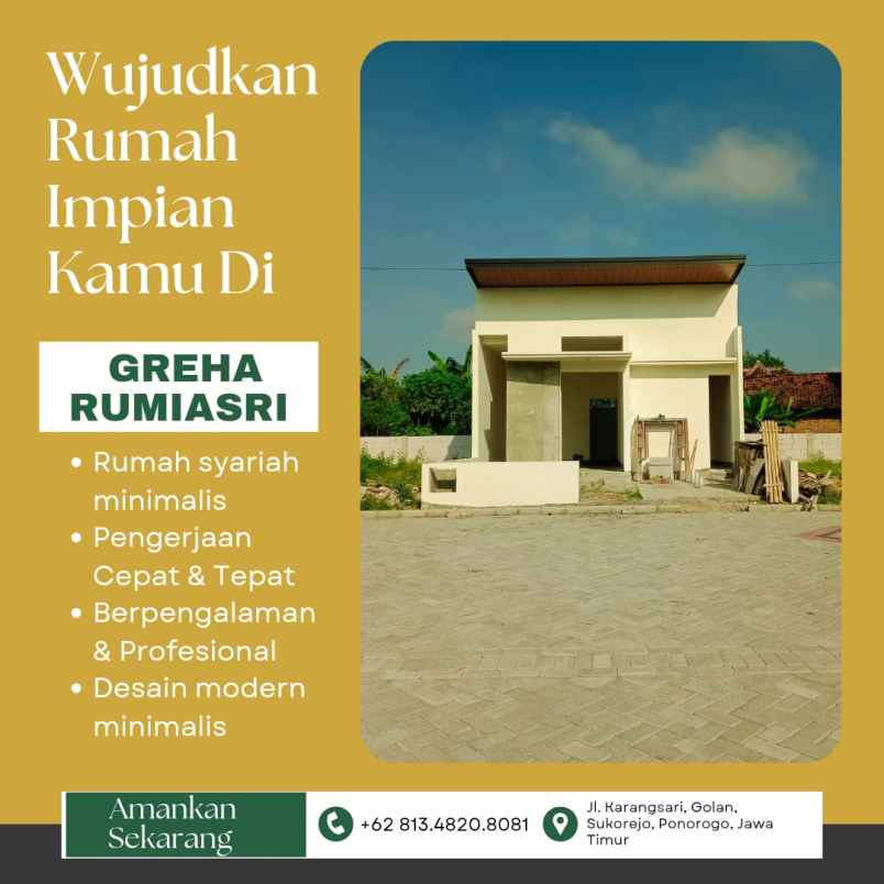 rumah asri syariah di kota ponorogo