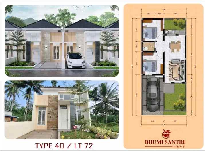 rumah baru bisa kpr tanpa dp di bhumi santri regency