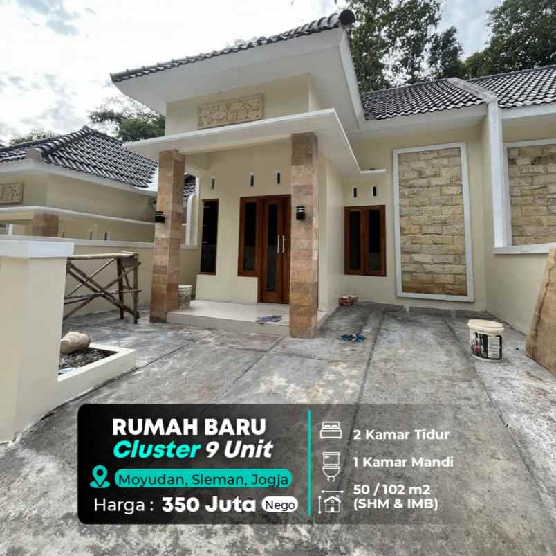 rumah baru dalam cluster 9 unit di moyudan sleman