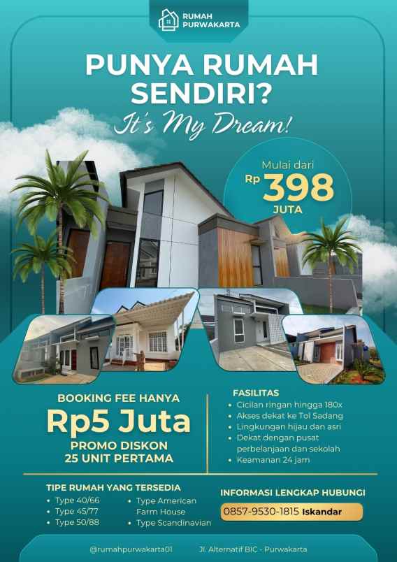 rumah di perumahan islami purwakarta