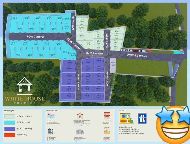 rumah disain mewah dalam cluster di harjamukti depok