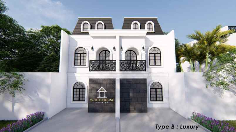 rumah disain mewah dalam cluster di harjamukti depok