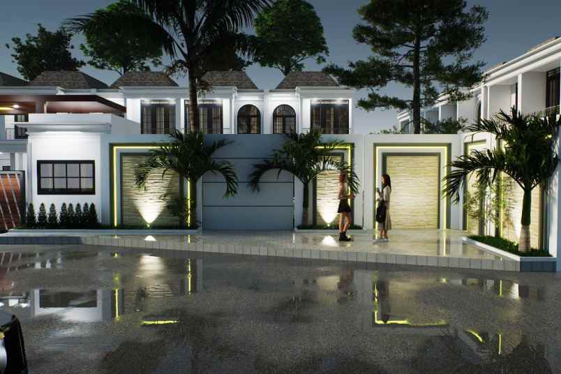 rumah mewah klasik 2 lantai di kelapa dua depok