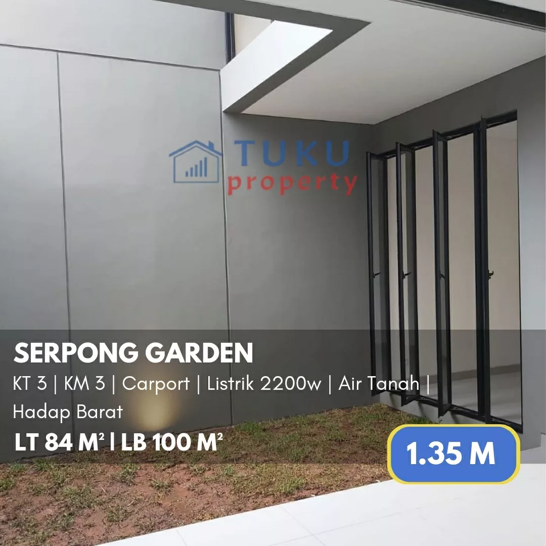 rumah secondary bangunan baru di serpong garden bsd