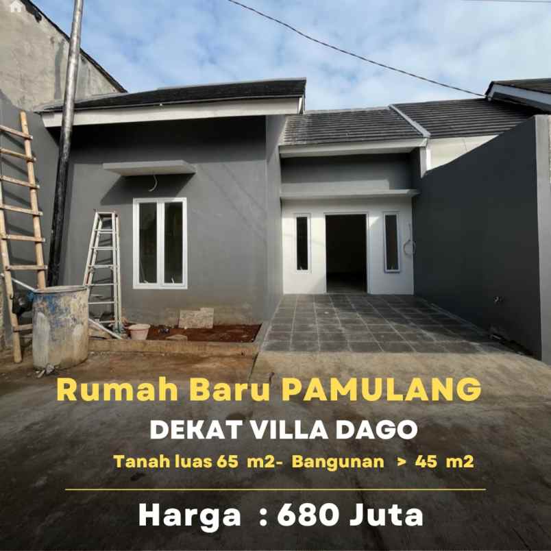 rumah siap huni cluster lt 65 lb 45 pamulang rp 680jt
