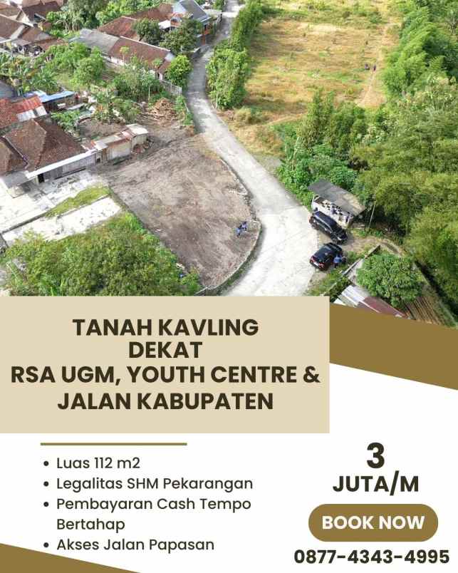 tanah dekat rsa ugm pemda sleman dan jalan kabupaten