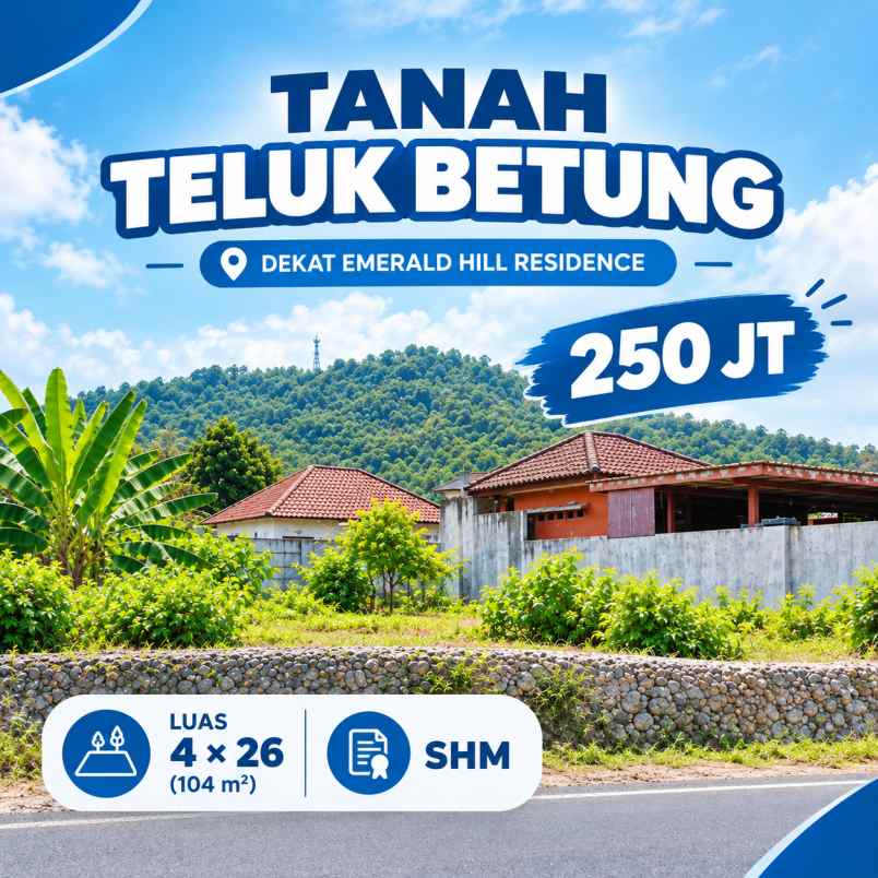 tanah dijual teluk betung b lampung