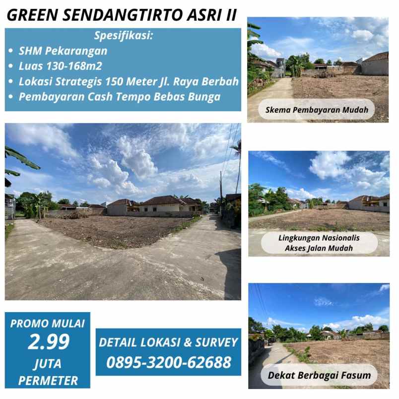 tanah pekarangan strategis dekat blok o jogja