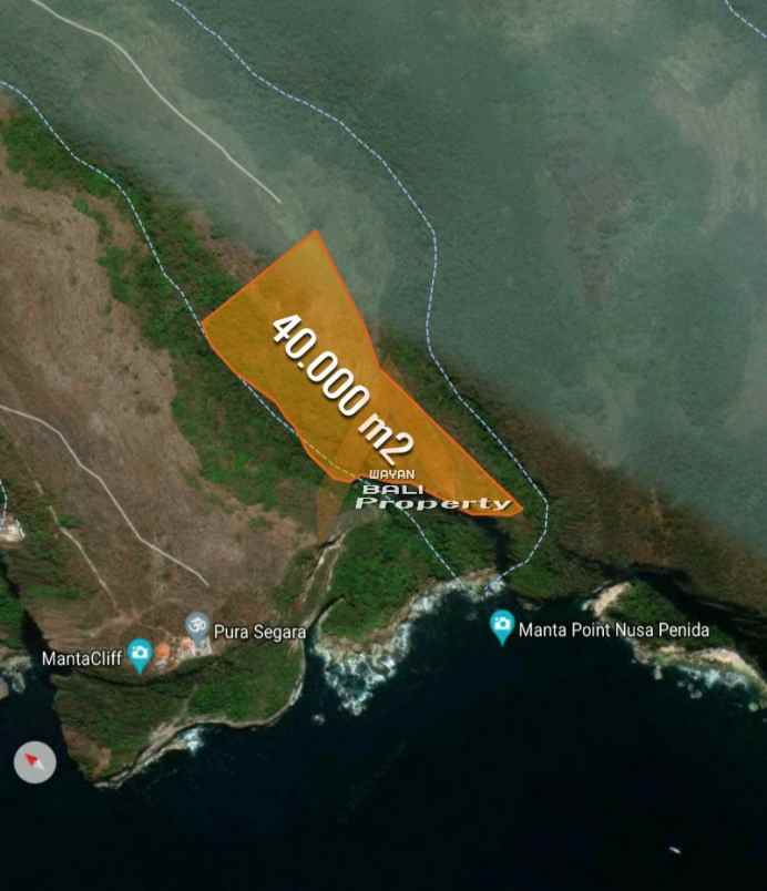 tanah pinggir pantai manta point nusa penida