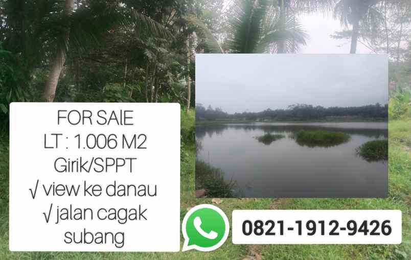 tanah view ke danau jalan cagak subang jawa barat