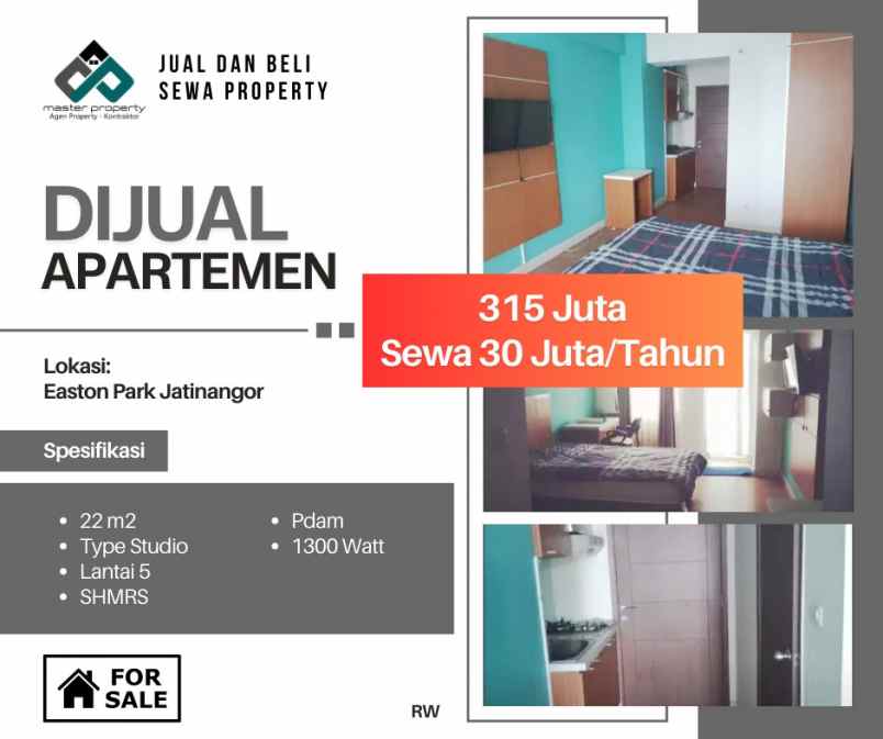 apartemen easton park jatinangor 300 jutaan jual cepat