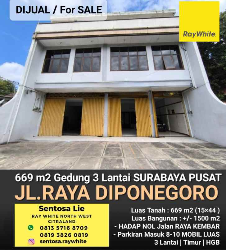 dijual ruko gudang kantor jalan raya diponegoro