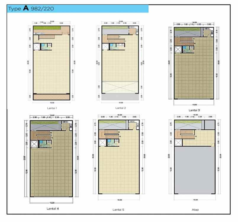 dijual ruko gudang kantor mega office park harapan