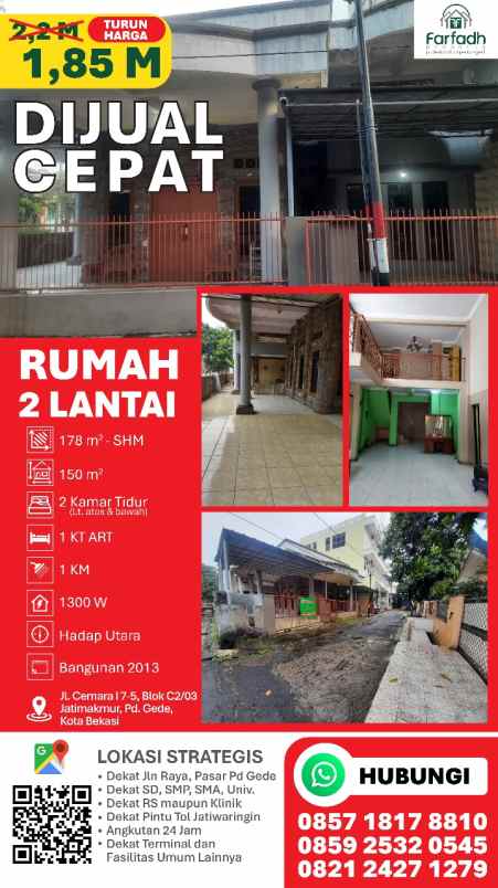 dijual rumah jatiwaringin asri bekasi