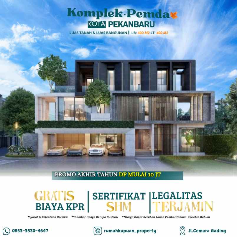 dijual rumah jl cemara gading