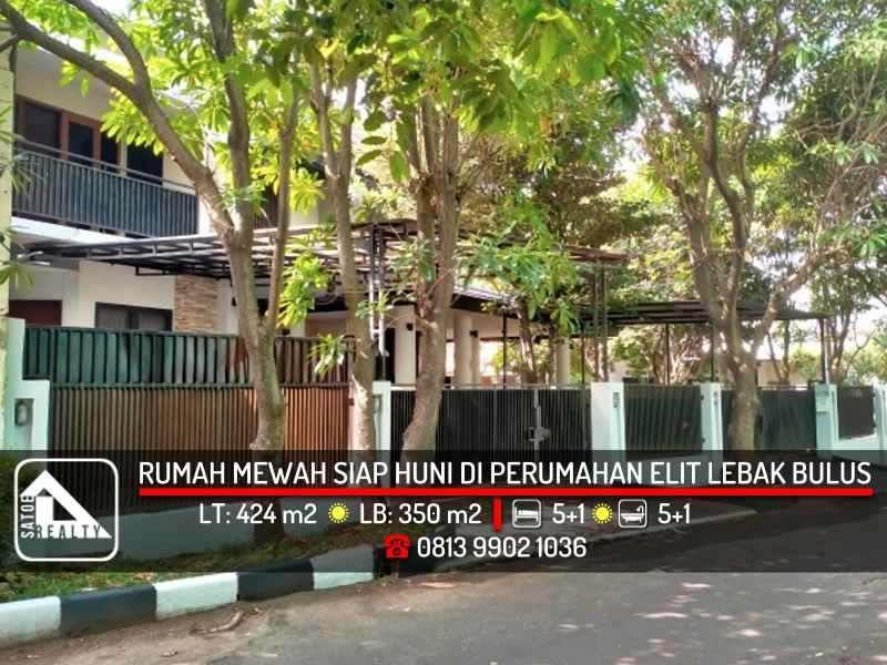 dijual rumah lebak bulus cilandak