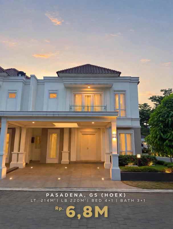 dijual rumah pasadena residence gading
