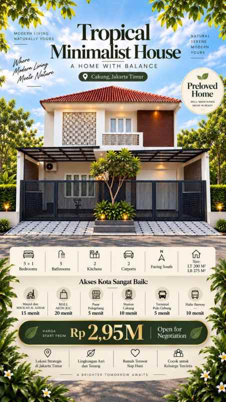 dijual rumah pulo gebang cakung jakarta
