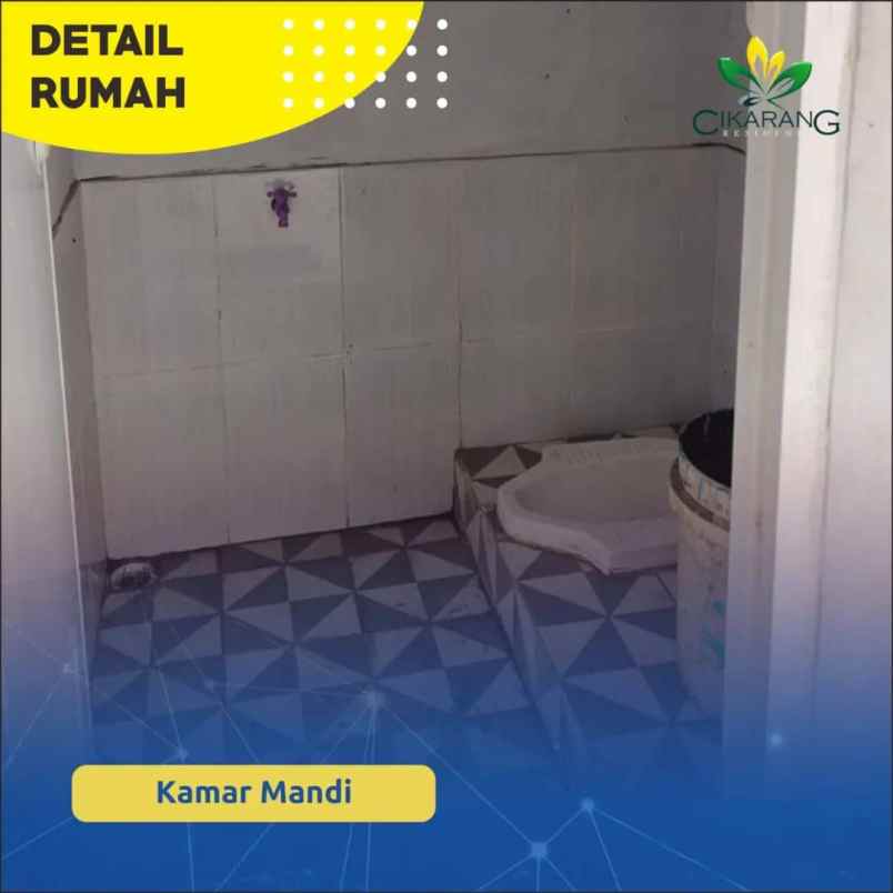 dijual rumah subsidi rasa cluster di cikarang utara