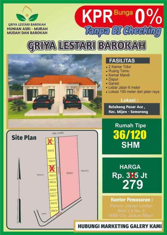 dijual rumah tambangan
