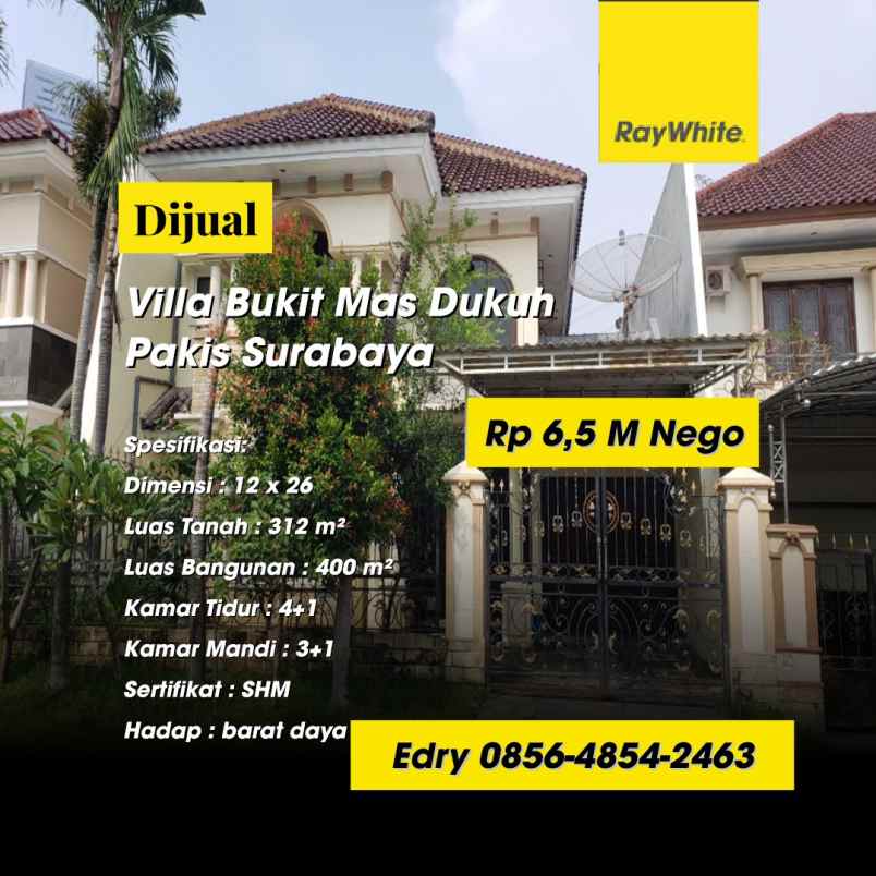 dijual rumah villa bukit mas dukuh