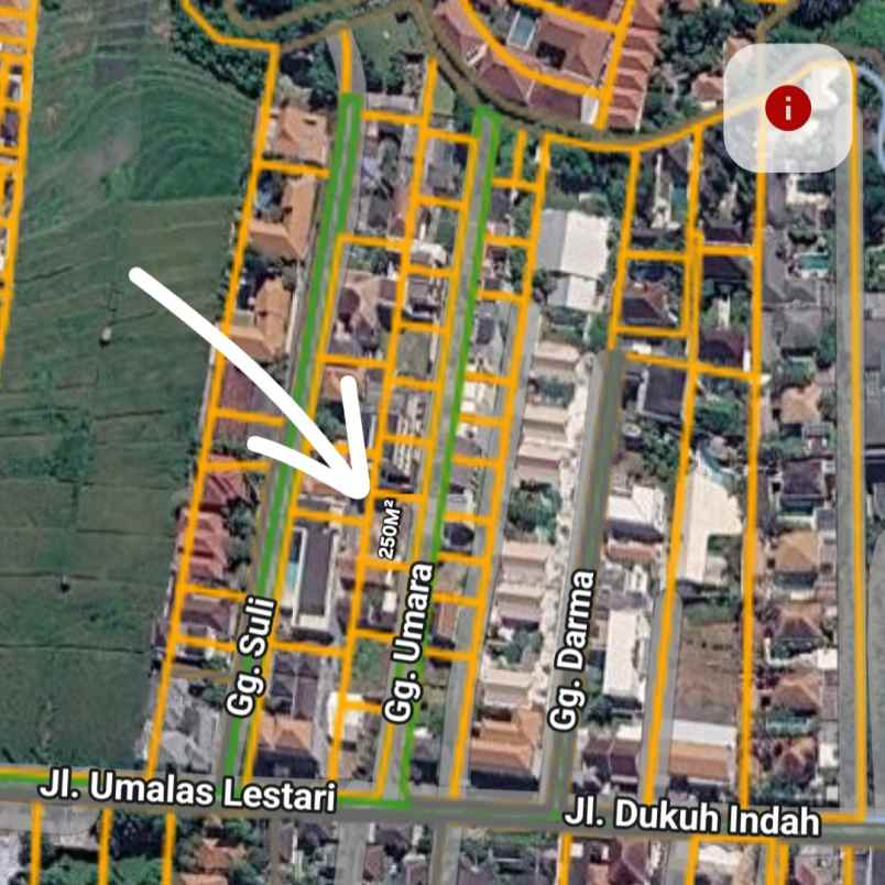 dijual tanah 250