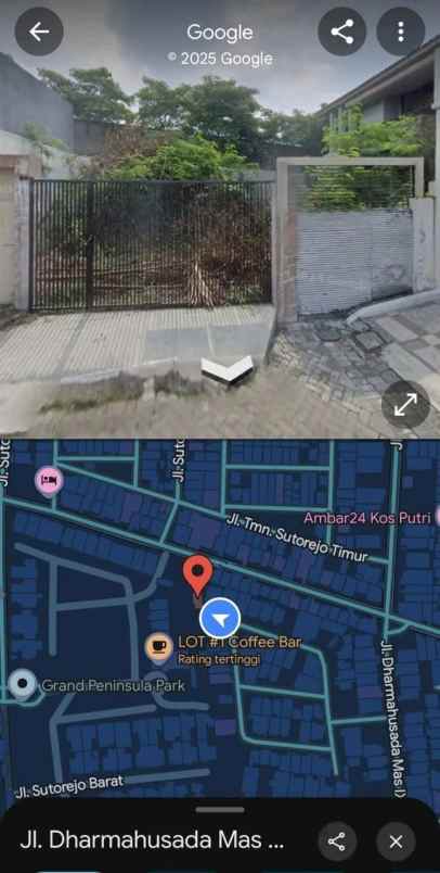 dijual tanah dharmahusada mas