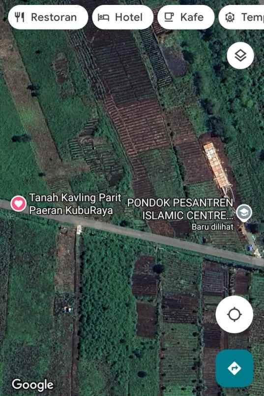 dijual tanah jl parit paeran dekat