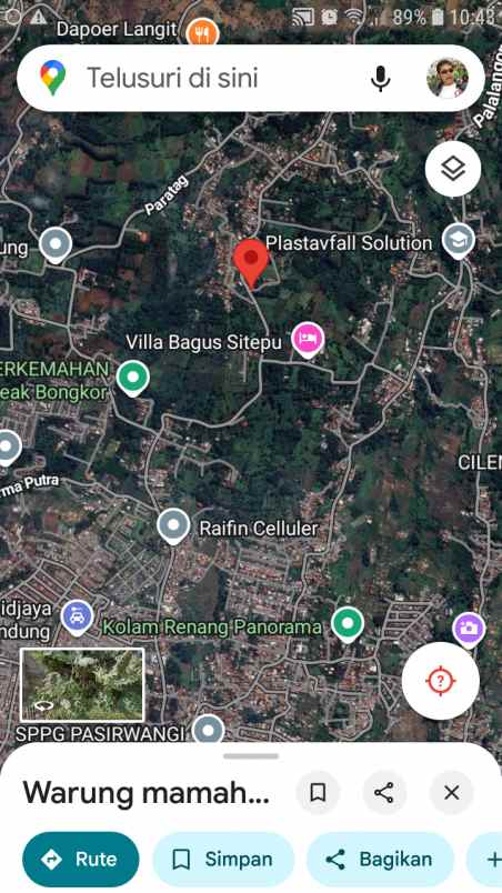 dijual tanah jl pasir malati pasir wangi