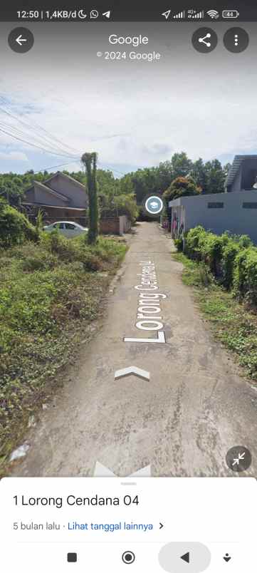 dijual tanah jln hasanudin lorong cendana 4